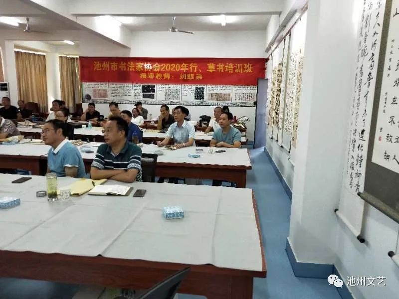 池州市书协行草书培训在池口小学开班(图8)