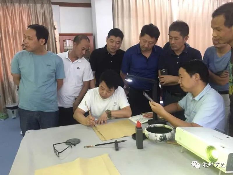 池州市书协行草书培训在池口小学开班(图9)