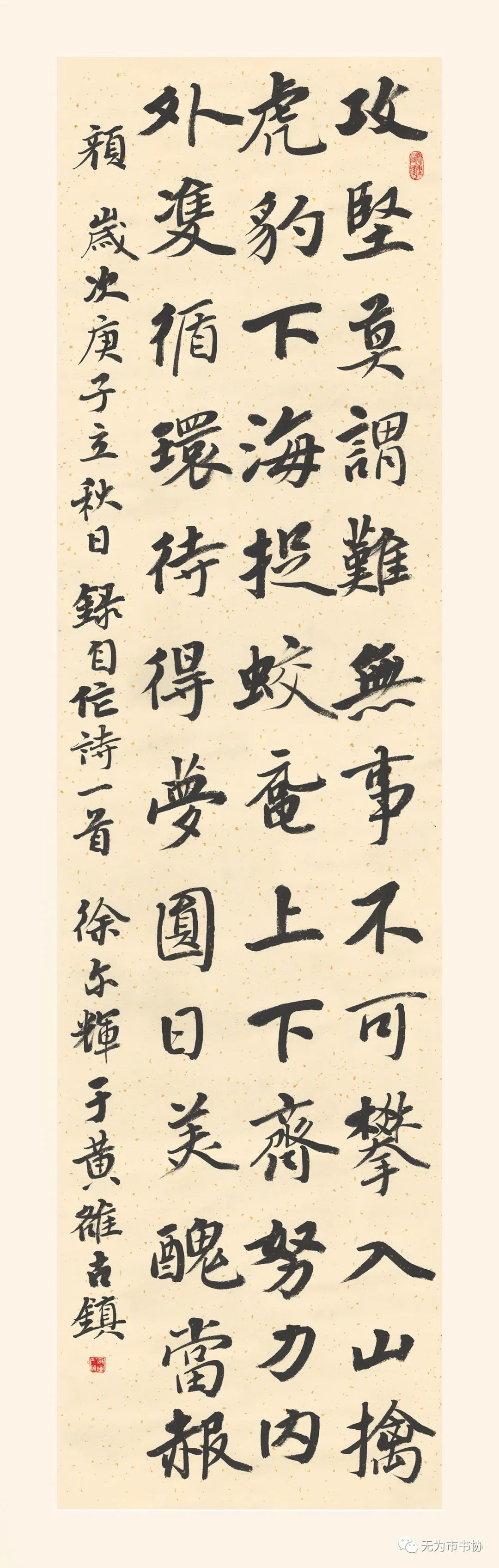 笔墨传承经典 携手共奔小康——无为市第二届临摹与创作书法作品展在无为市图书馆举办(图51)