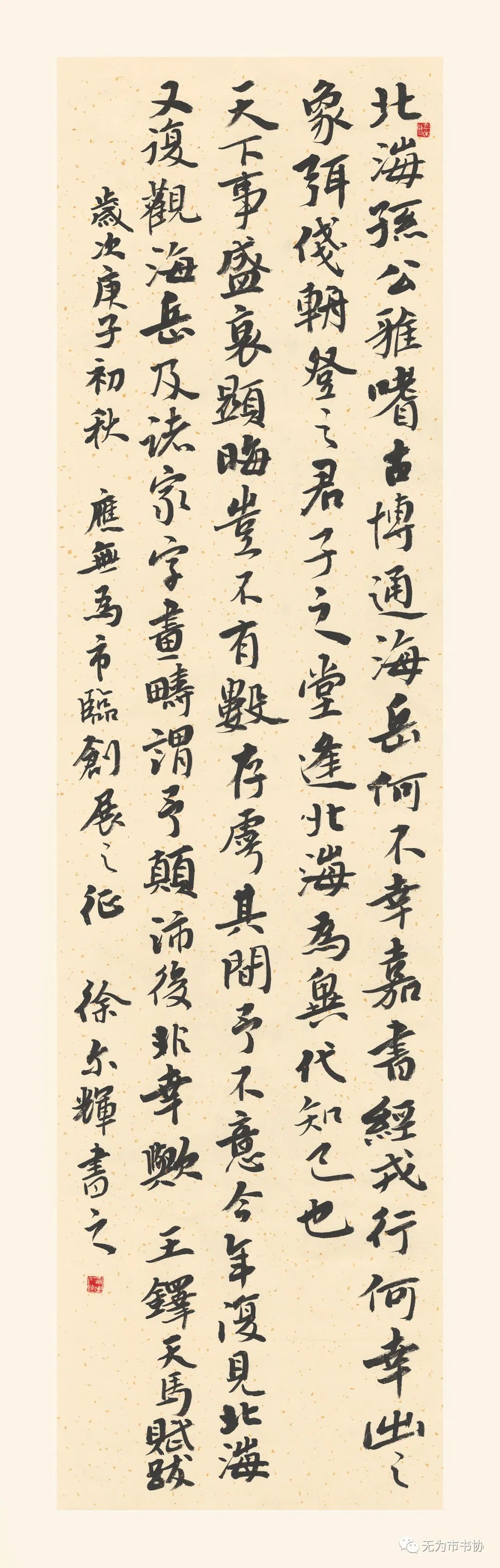 笔墨传承经典 携手共奔小康——无为市第二届临摹与创作书法作品展在无为市图书馆举办(图50)