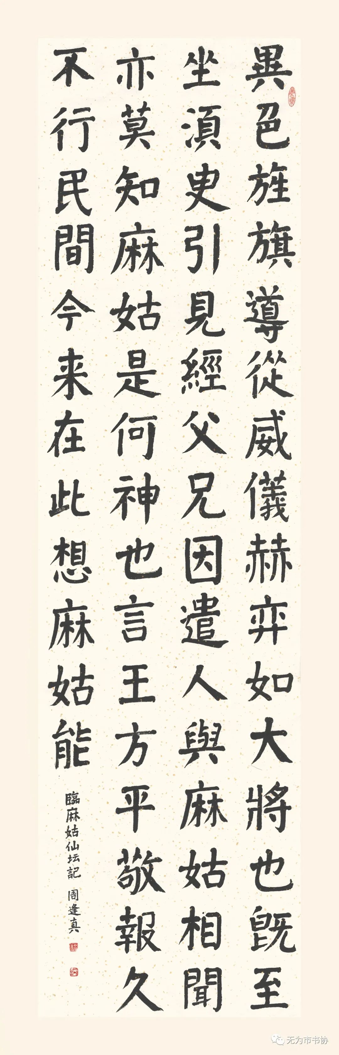 笔墨传承经典 携手共奔小康——无为市第二届临摹与创作书法作品展在无为市图书馆举办(图40)